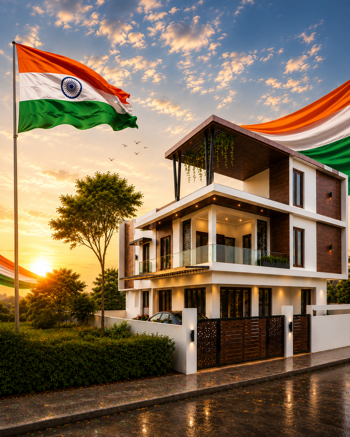 Modern luxury home built by TeamHome in Bangalore
