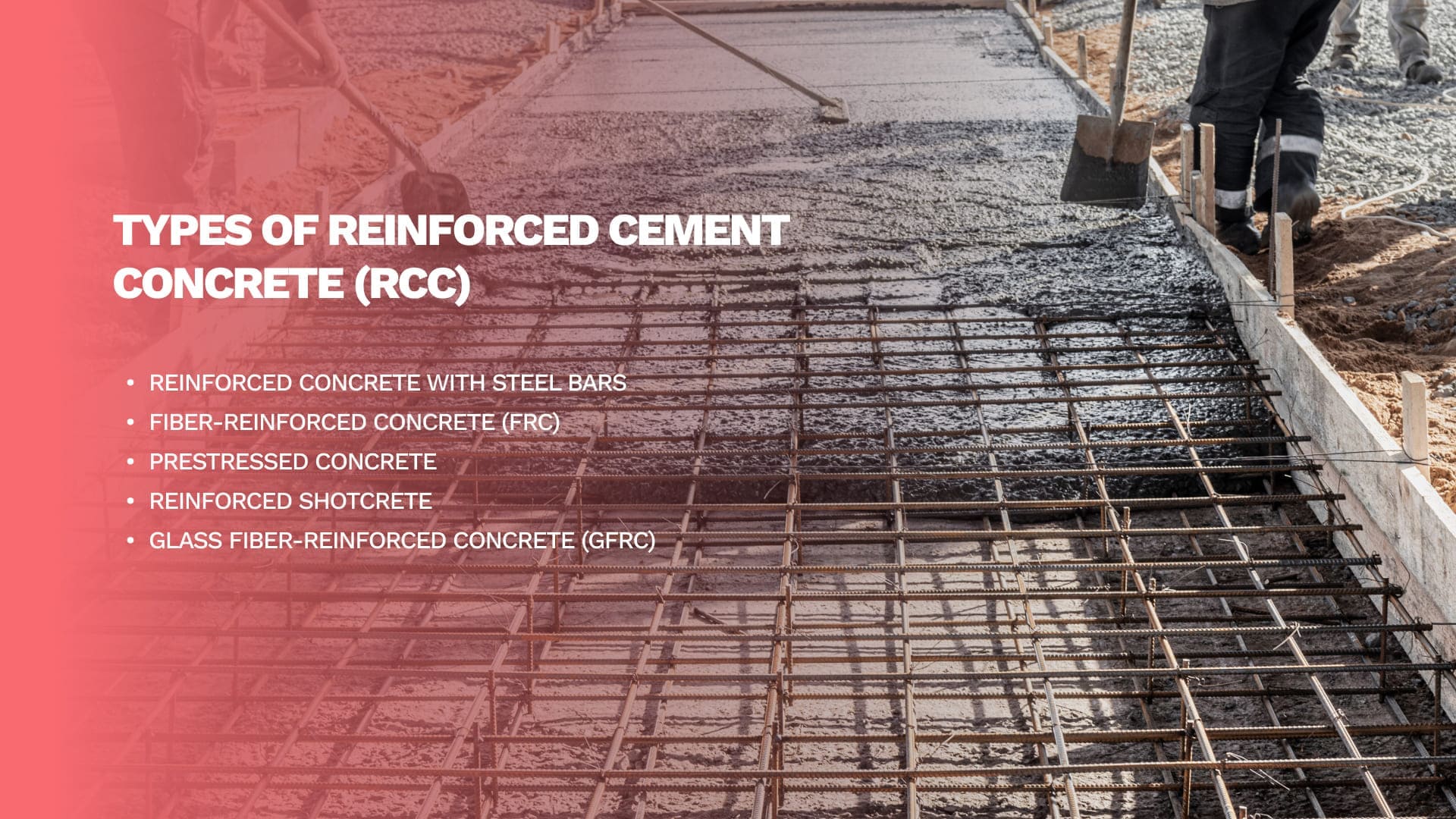 Types of Reinforced Cement Concrete (RCC)