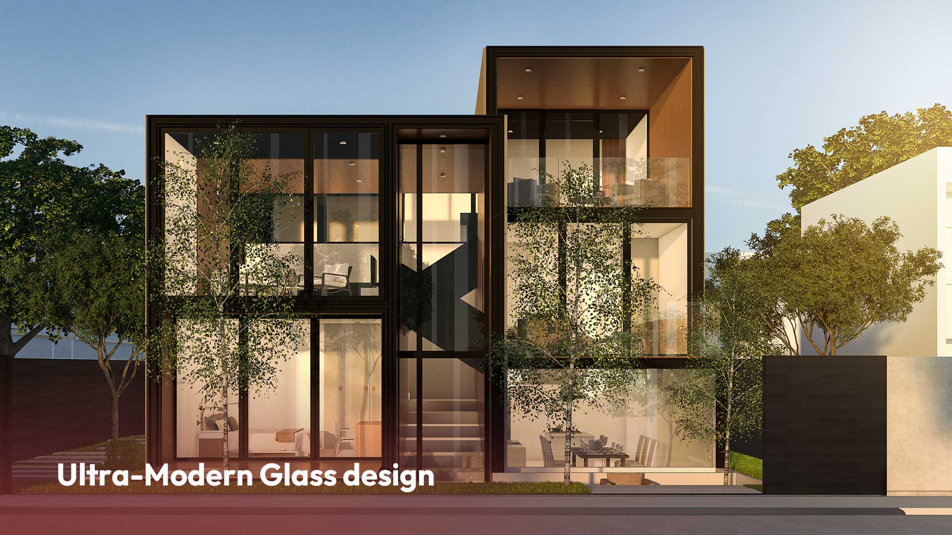 Ultra-Modern Glass Front Elevation Design
