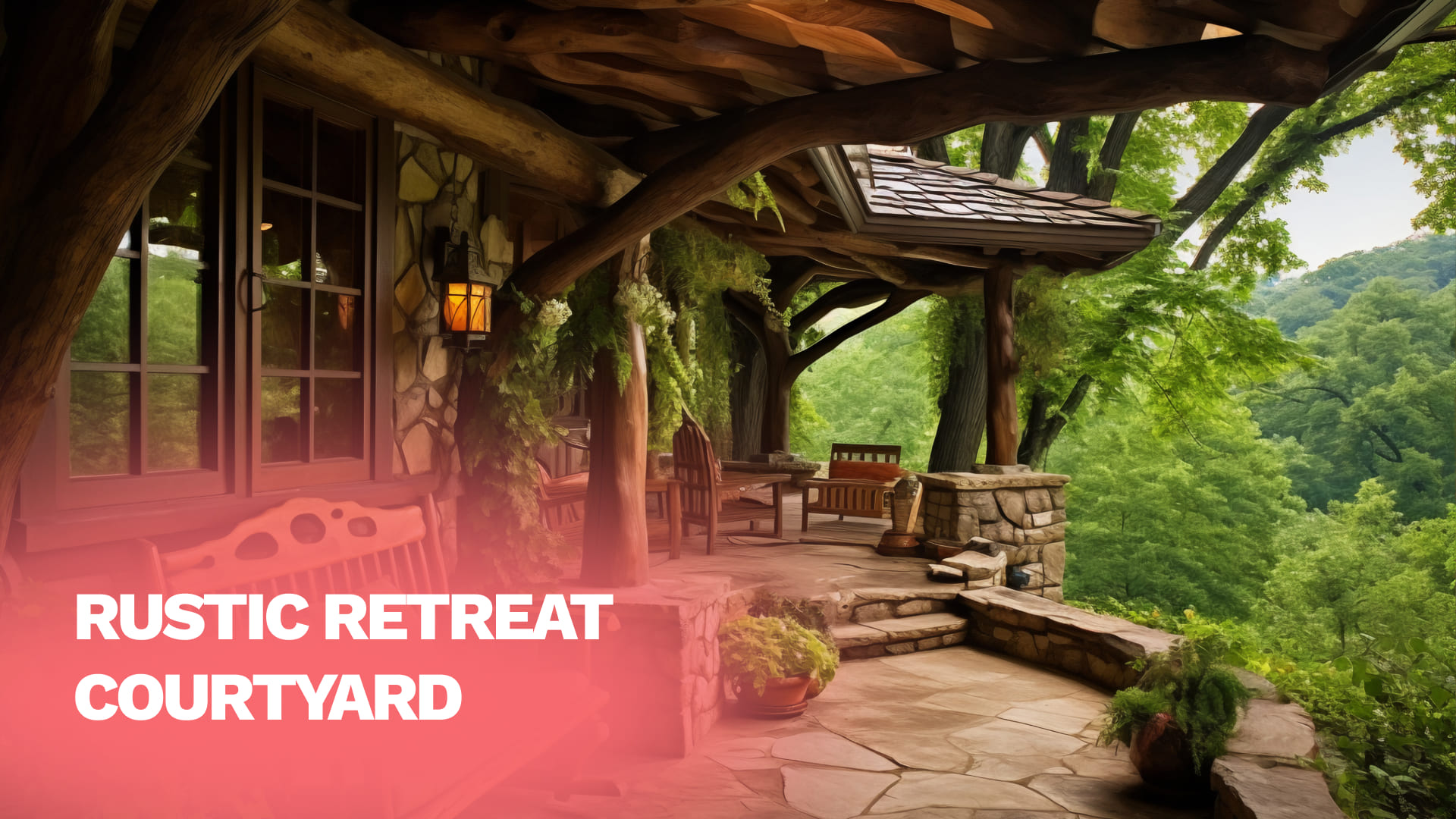 Rustic Retreat Courtyard