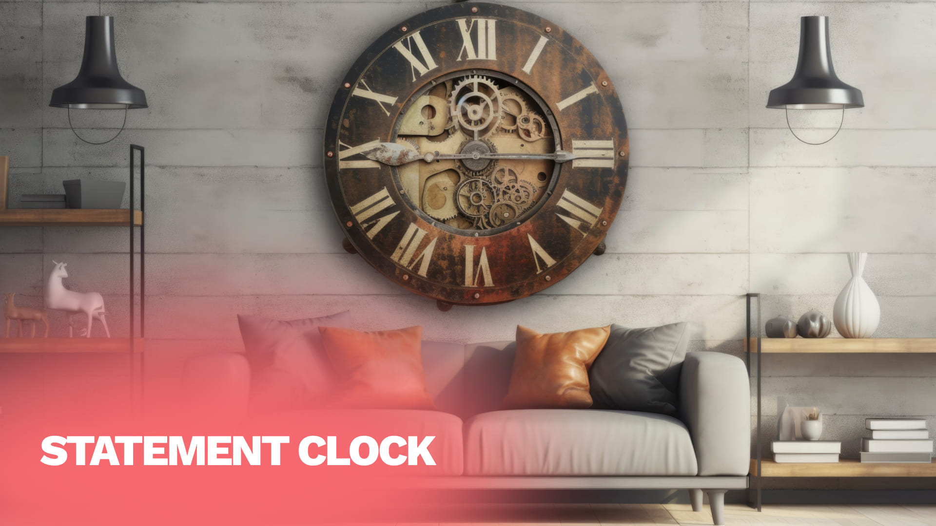 Statement Clock in the living room